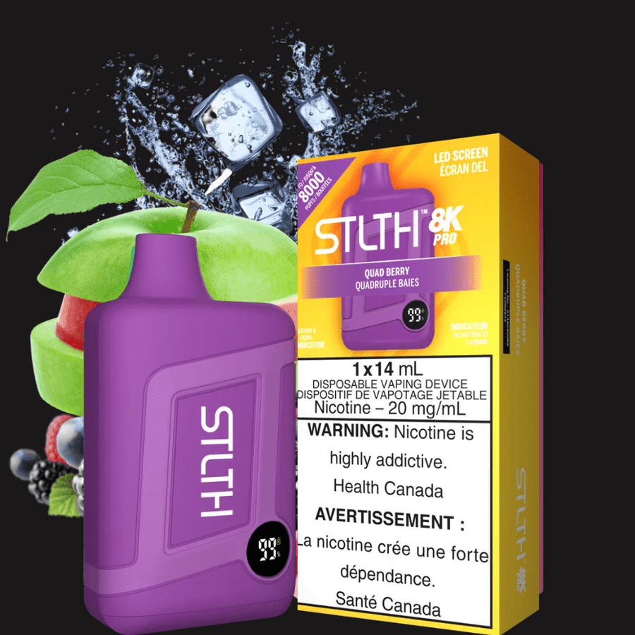 STLTH 8K PRO Disposable Vape-Quad Berry Steinbach Vape SuperStore and Bong Shop Manitoba Canada