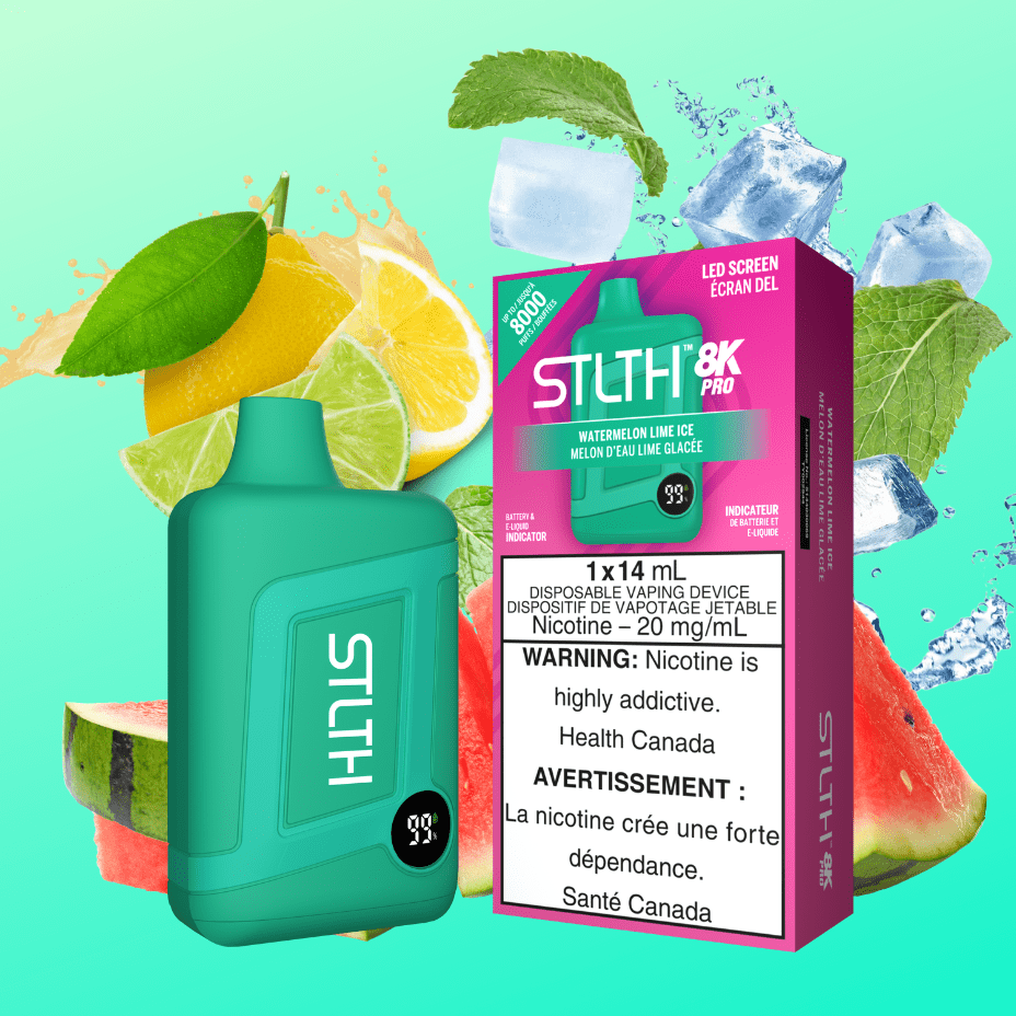 STLTH 8K PRO Disposable Vape-Watermelon Lime Steinbach Vape SuperStore and Bong Shop Manitoba Canada