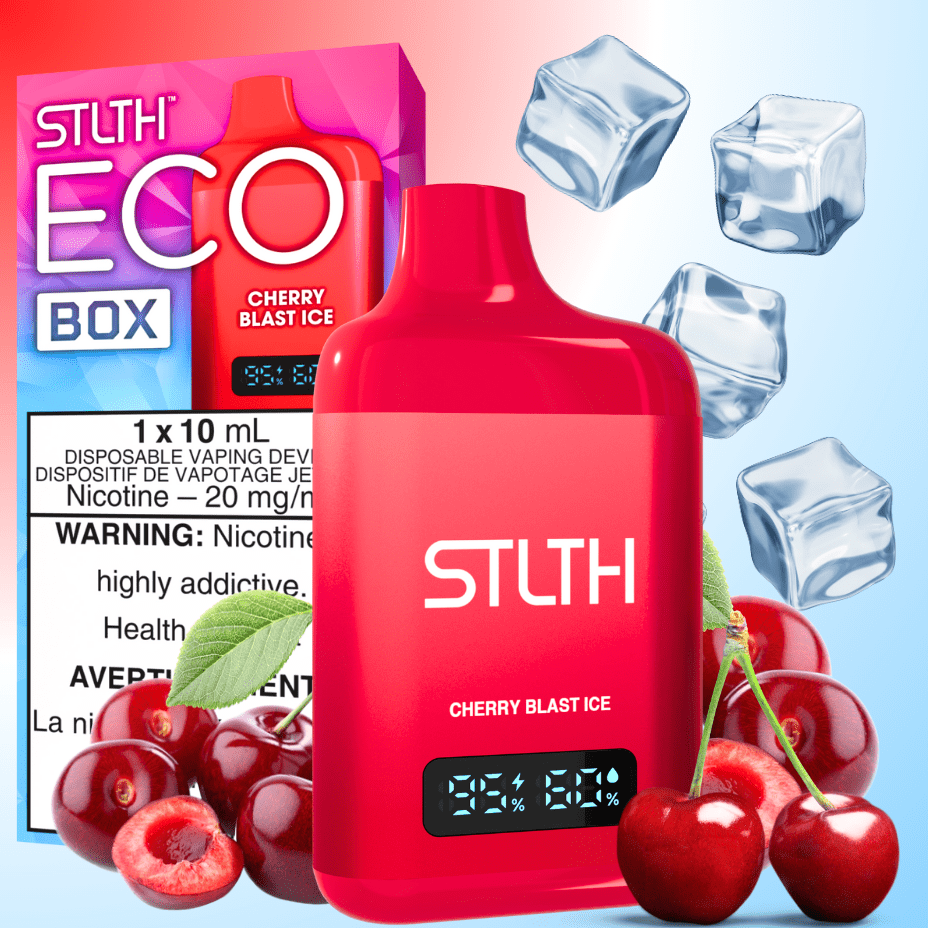 STLTH Eco Box Disposable Vape - Cherry Blast Ice 10mL / 20mg Steinbach Vape SuperStore and Bong Shop Manitoba Canada