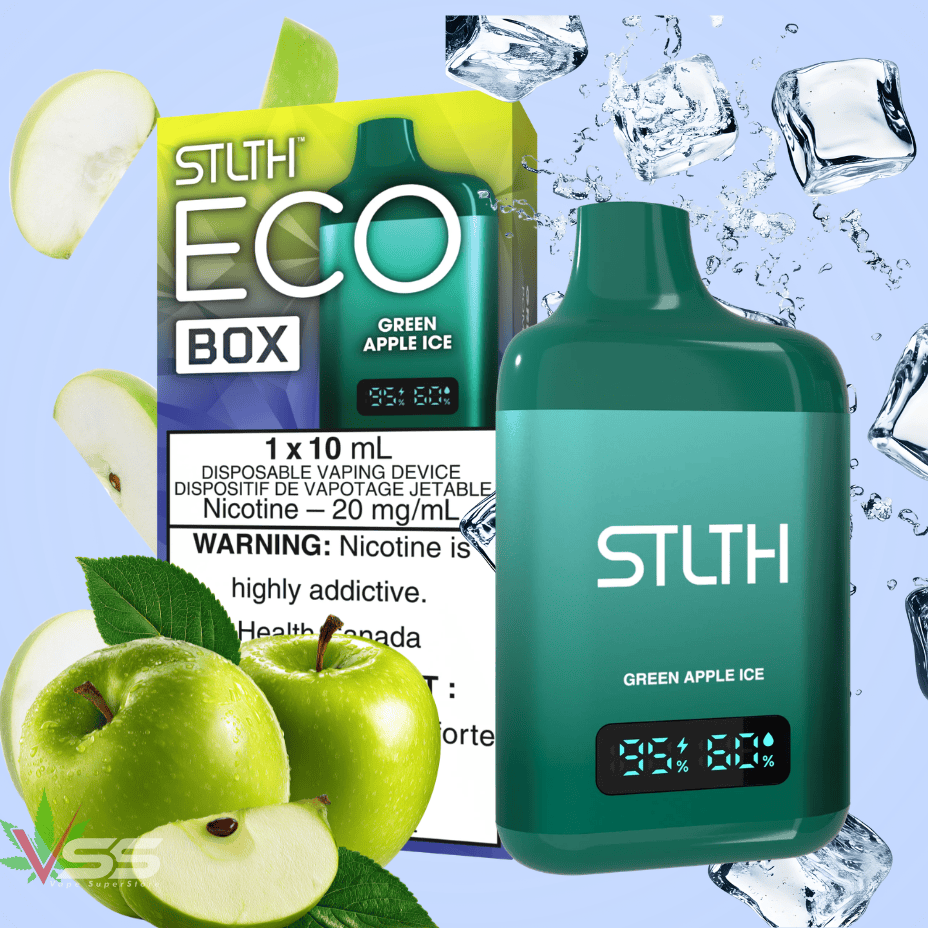 STLTH Eco Box Disposable Vape - Green Apple Ice 16K / 20mg Steinbach Vape SuperStore and Bong Shop Manitoba Canada