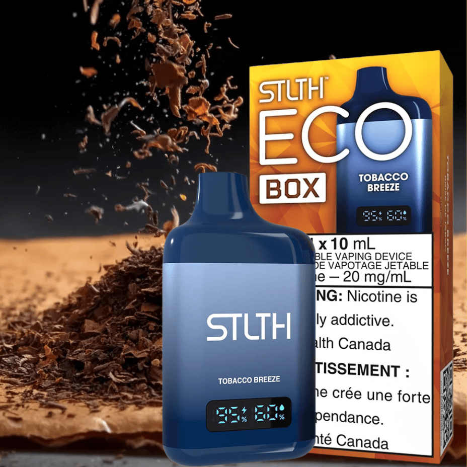STLTH Eco Box Disposable Vape - Tobacco Breeze 10ml / 20mg/mL Steinbach Vape SuperStore and Bong Shop Manitoba Canada