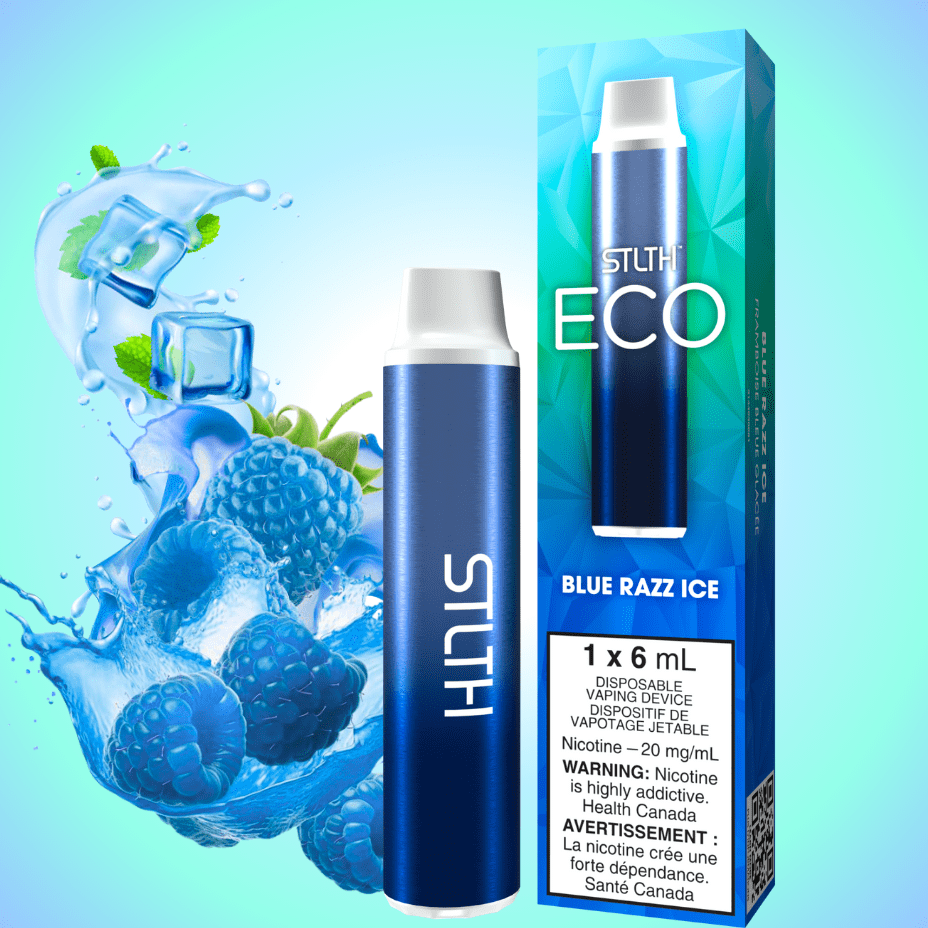 STLTH Eco Disposable Vape - Blue Razz Ice 20mg Airdrie Vape SuperStore and Bong Shop Alberta Canada