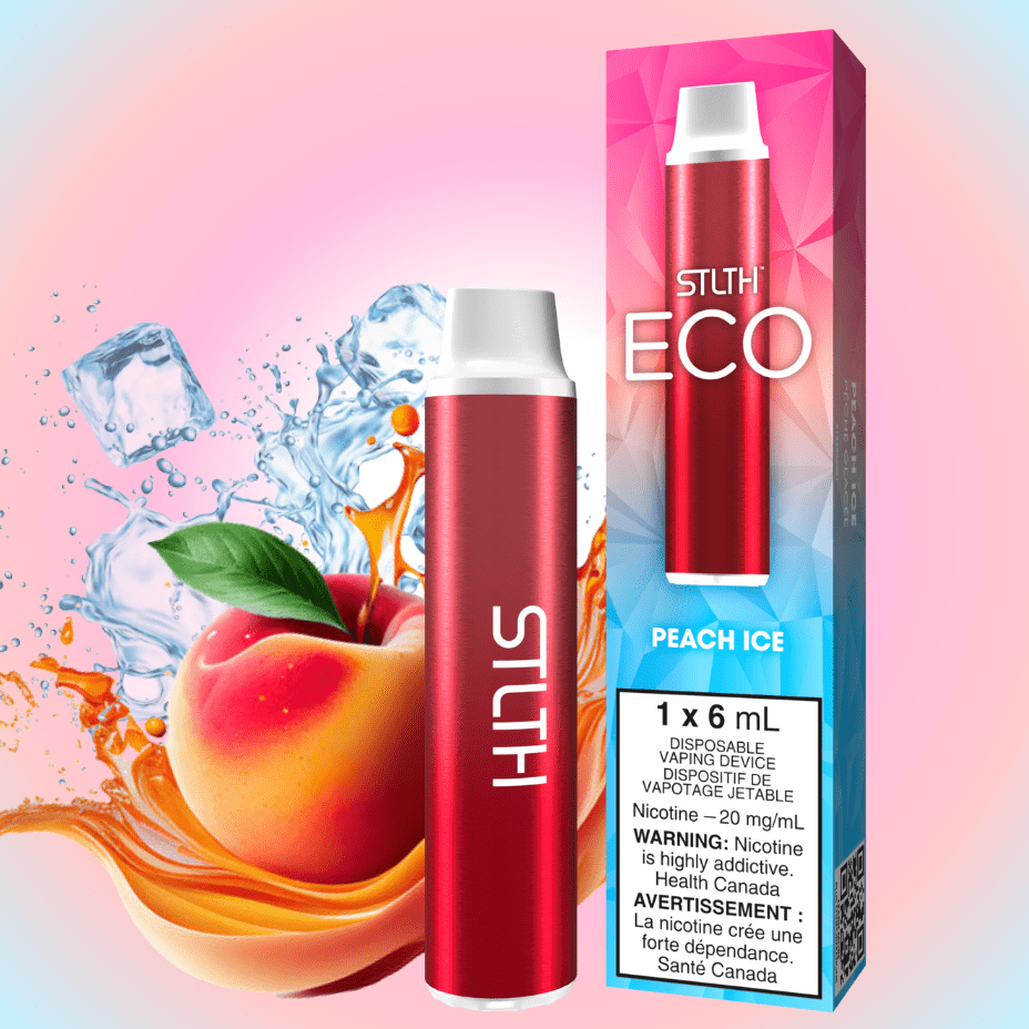 STLTH Eco Disposable Vape - Peach Ice 20mg Steinbach Vape SuperStore and Bong Shop Manitoba Canada