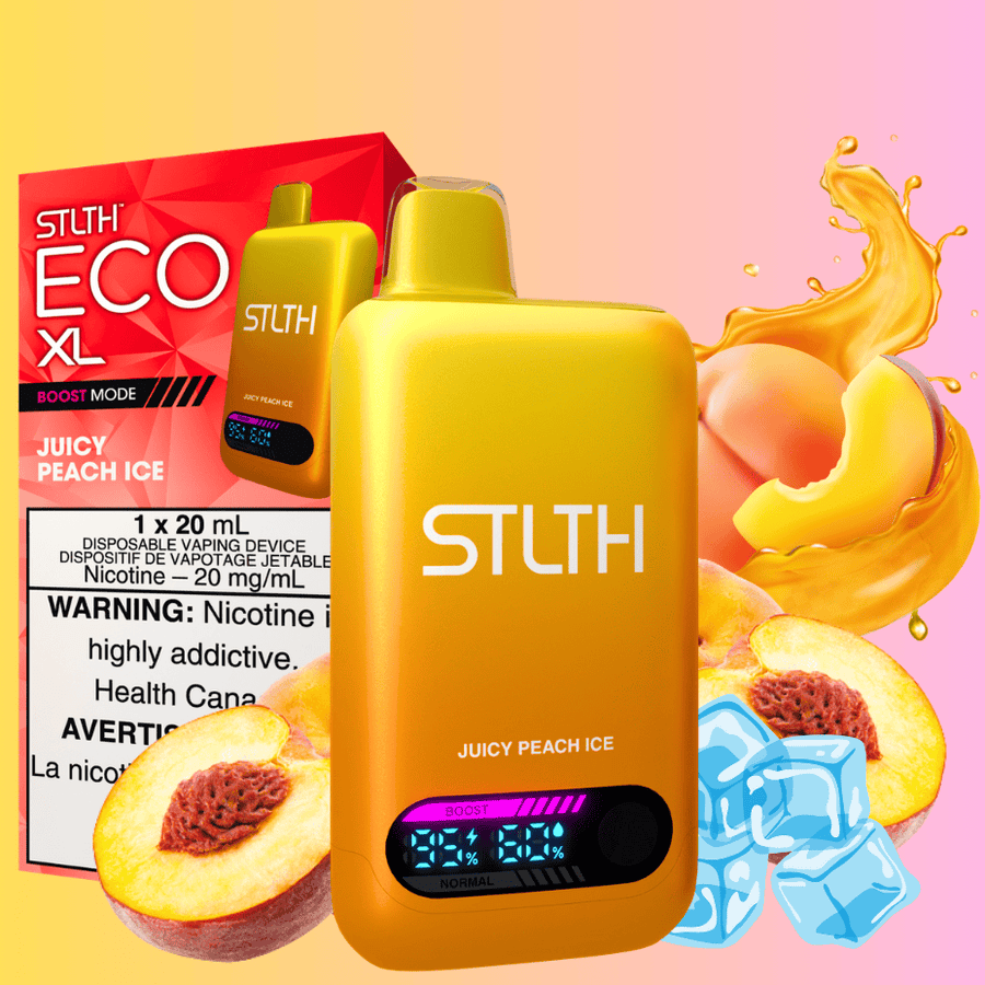 STLTH Eco XL Disposable Vape - Juicy Peach Ice Steinbach Vape SuperStore and Bong Shop Manitoba Canada