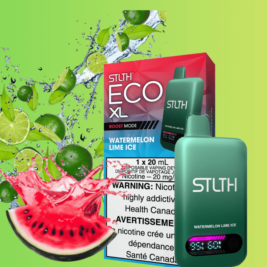 STLTH Eco XL Disposable Vape - Watermelon Lime Ice Steinbach Vape SuperStore and Bong Shop Manitoba Canada