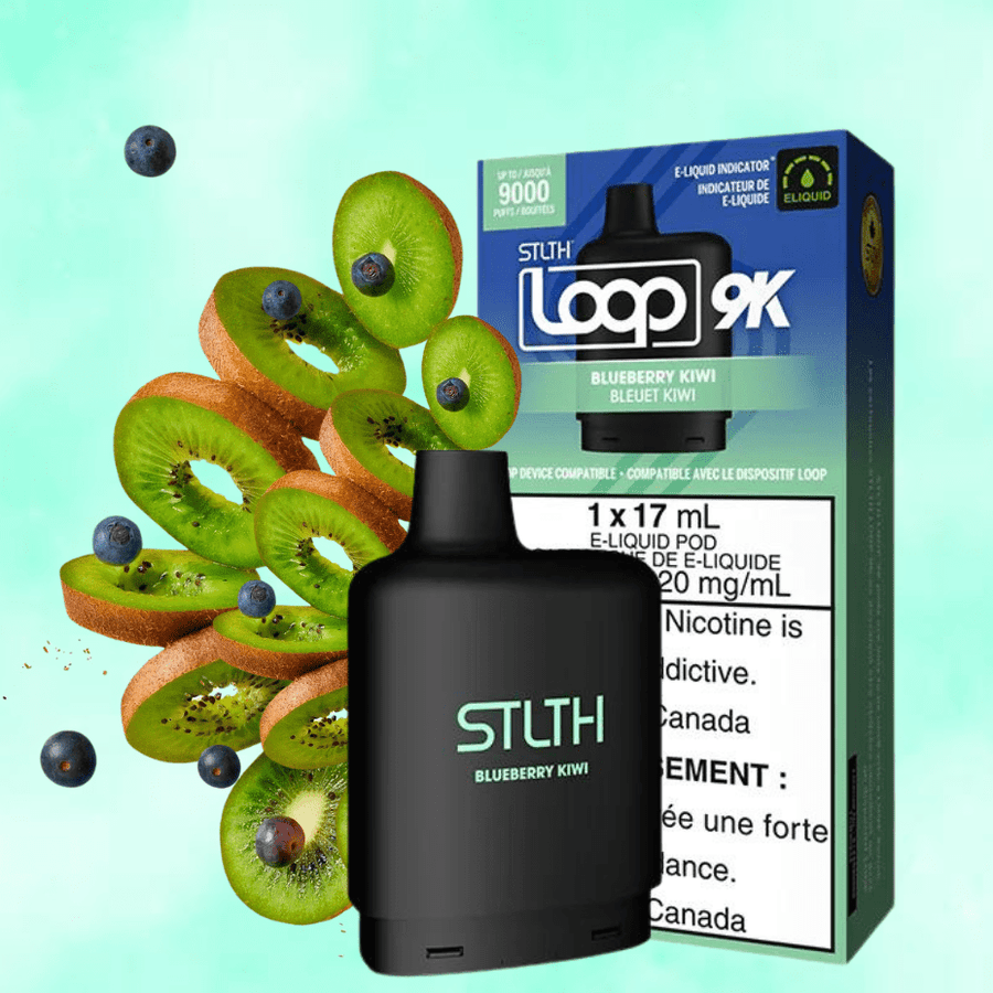 STLTH Loop 9k Pod-Blueberry Kiwi 17ml / 9000 Puffs Steinbach Vape SuperStore and Bong Shop Manitoba Canada
