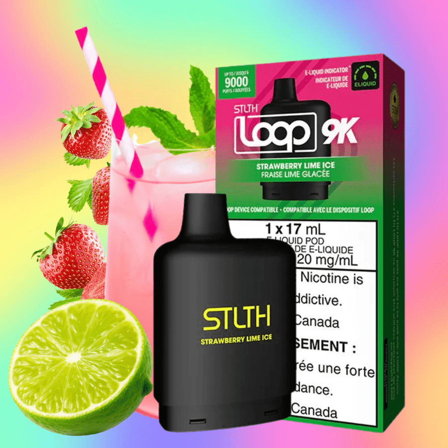 STLTH Loop 9k Pod-Strawberry Lime Ice 17ml / 9000 Puffs Steinbach Vape SuperStore and Bong Shop Manitoba Canada
