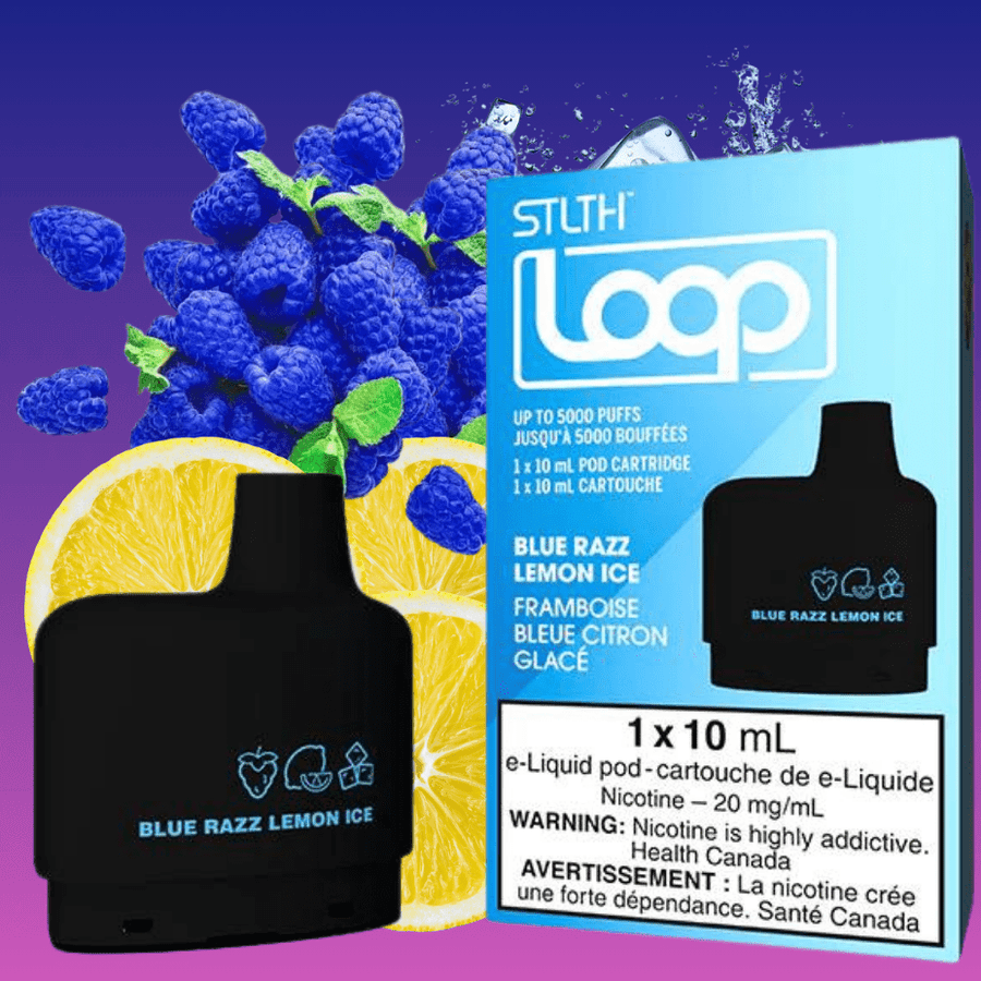 STLTH Loop Pods-Blue Razz Lemon Ice 20mg / 5000Puffs Steinbach Vape SuperStore and Bong Shop Manitoba Canada