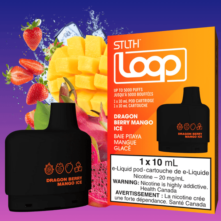STLTH Loop Pods-Dragon Berry Mango Ice 20mg / 5000Puffs Steinbach Vape SuperStore and Bong Shop Manitoba Canada