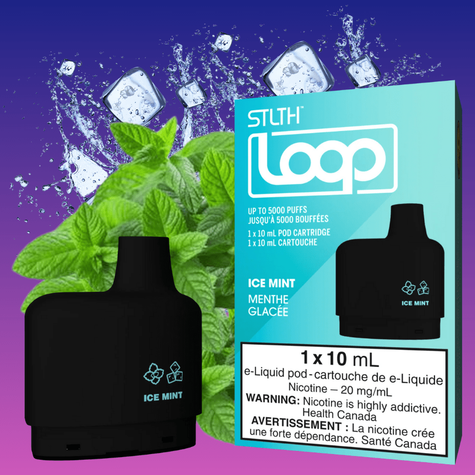 STLTH Loop Pods-Ice Mint 20mg / 5000Puffs Steinbach Vape SuperStore and Bong Shop Manitoba Canada