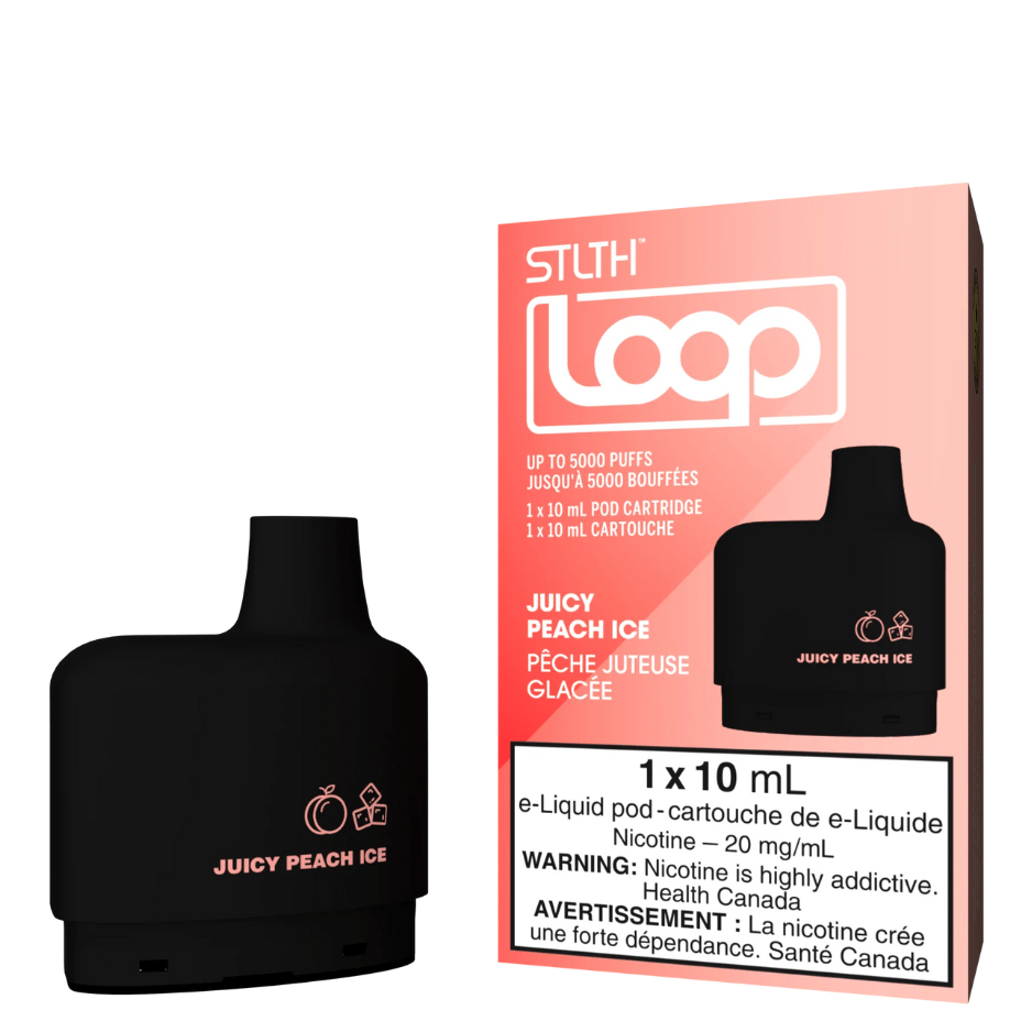 STLTH Loop Pods-Juicy Peach Ice 20mg / 5000Puffs Steinbach Vape SuperStore and Bong Shop Manitoba Canada