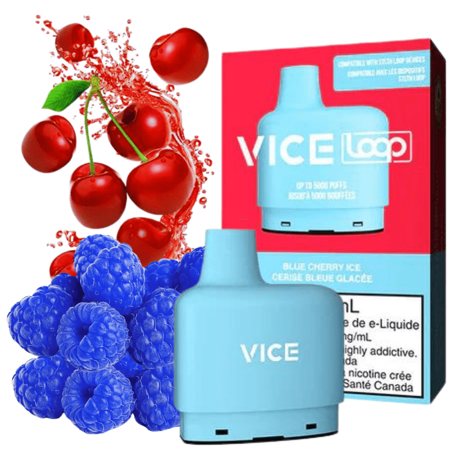 STLTH Loop Vice Pods-Blue Cherry Ice 20mg / 5000Puffs Steinbach Vape SuperStore and Bong Shop Manitoba Canada