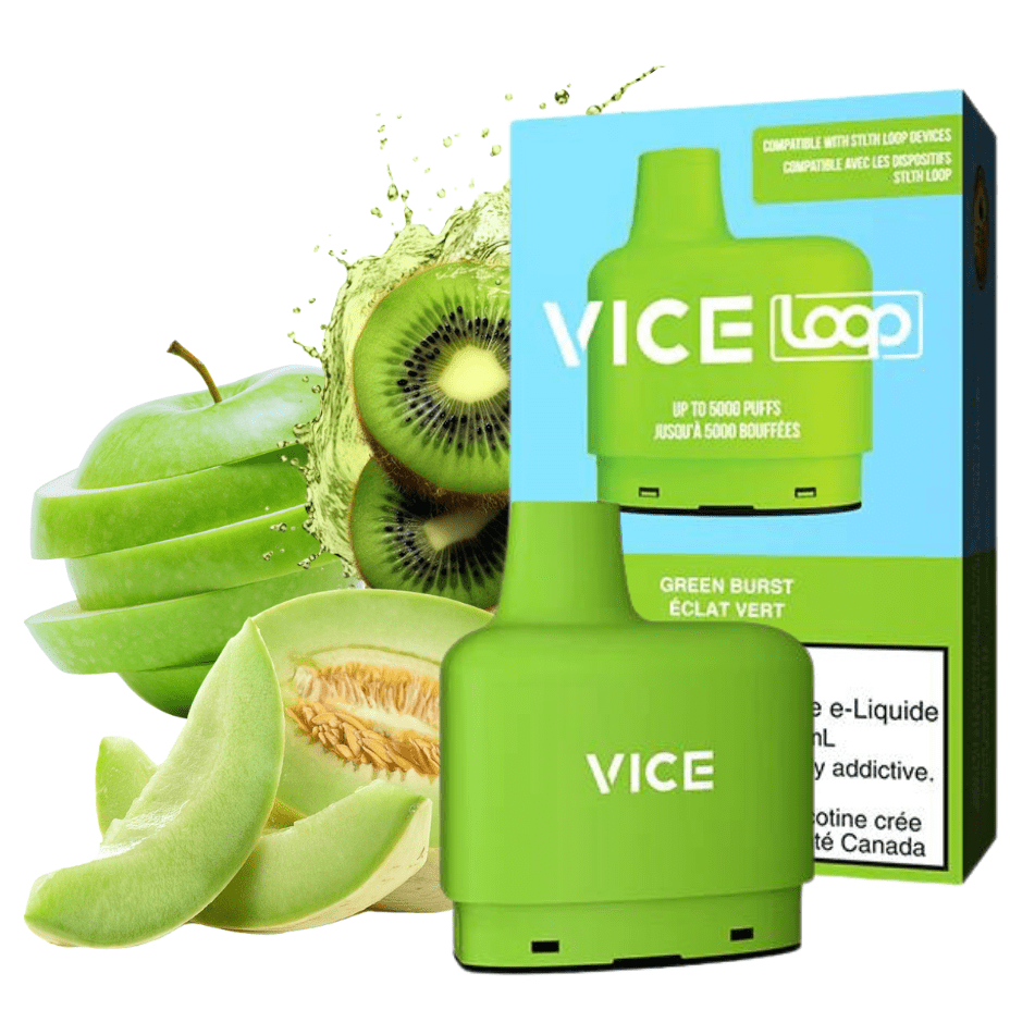 STLTH Loop Vice Pods-Green Burst 20mg / 5000Puffs Steinbach Vape SuperStore and Bong Shop Manitoba Canada