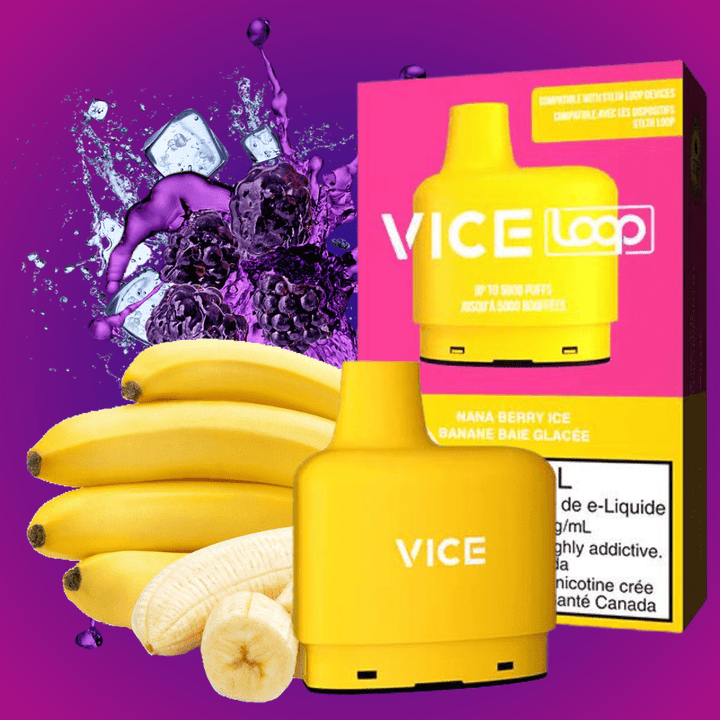 STLTH Loop Vice Pods-Nana Berry Ice 20mg / 5000Puffs Steinbach Vape SuperStore and Bong Shop Manitoba Canada
