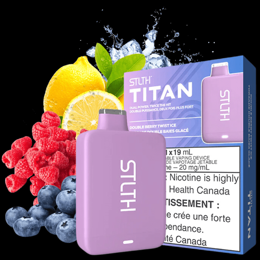 STLTH Titan 10K Disposable Vape-Double Berry Twist Ice 19ml / 20mg Steinbach Vape SuperStore and Bong Shop Manitoba Canada