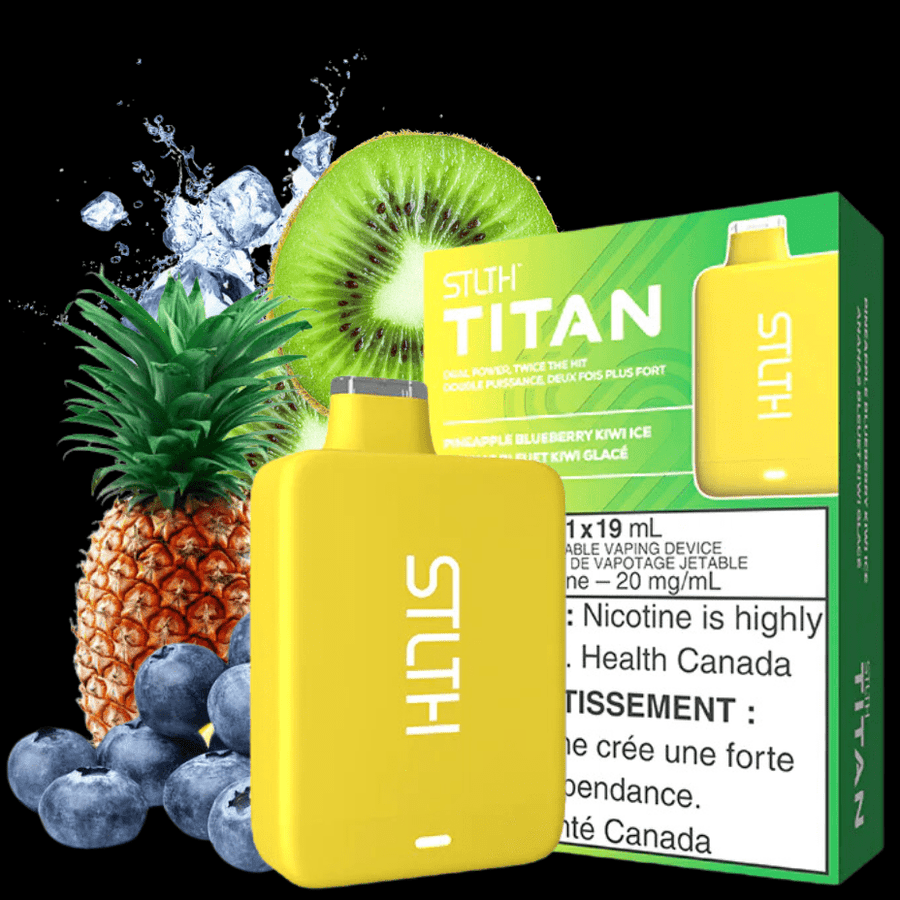 STLTH Titan 10K Disposable Vape-Pineapple Blueberry Kiwi Ice 19ml / 20mg Steinbach Vape SuperStore and Bong Shop Manitoba Canada