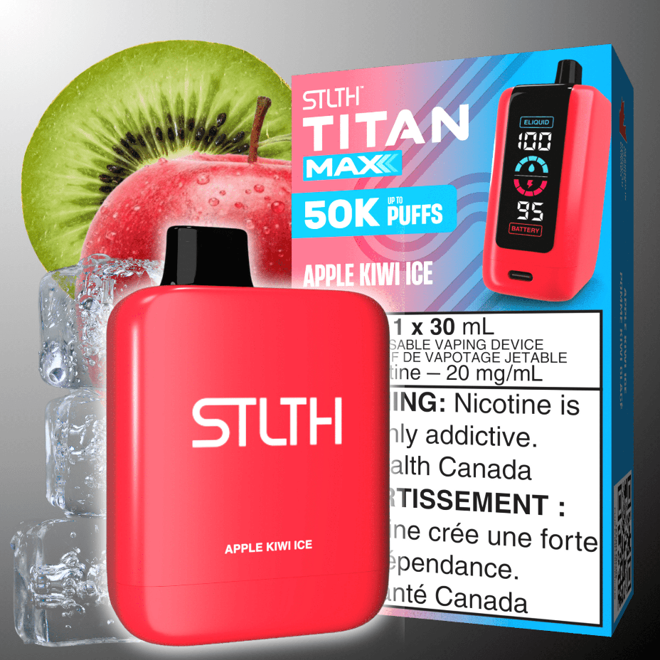 STLTH Titan Max 50k Disposable Vape-Apple Kiwi Ice 50000 Puffs Steinbach Vape SuperStore and Bong Shop Manitoba Canada