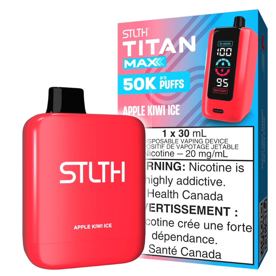 STLTH Titan Max 50k Disposable Vape-Apple Kiwi Ice 50000 Puffs Steinbach Vape SuperStore and Bong Shop Manitoba Canada