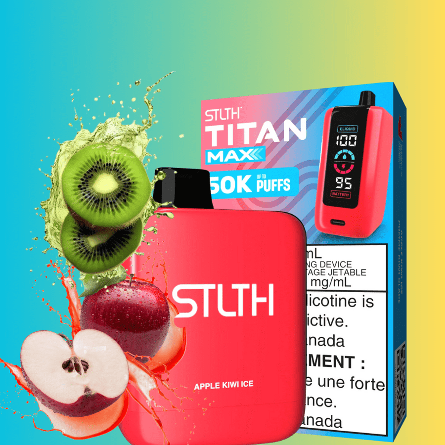 STLTH Titan Max 50k Disposable Vape-Apple Kiwi Ice 50000 Puffs Steinbach Vape SuperStore and Bong Shop Manitoba Canada