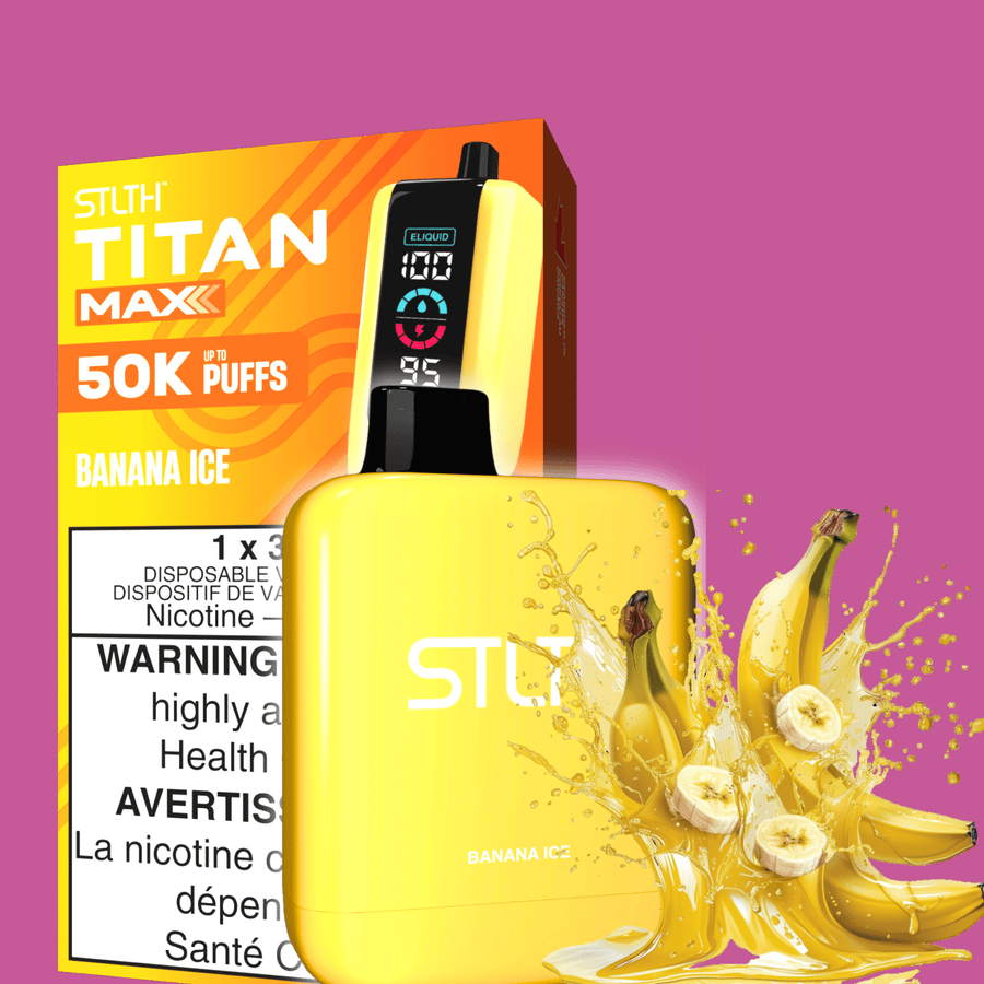 STLTH Titan Max 50k Disposable Vape-Banana Ice 50000 Puffs Steinbach Vape SuperStore and Bong Shop Manitoba Canada