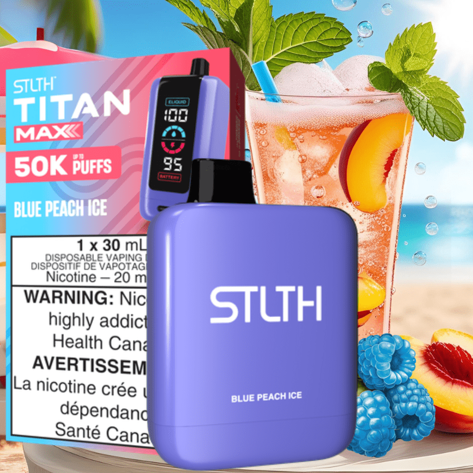 STLTH Titan Max 50K Disposable Vape - Blue Peach 50K / 20mg/mL in Steinbach Manitoba