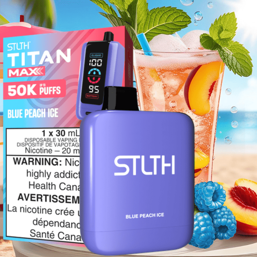 STLTH Titan Max 50K Disposable Vape - Blue Peach 50K / 20mg/mL in Steinbach Manitoba