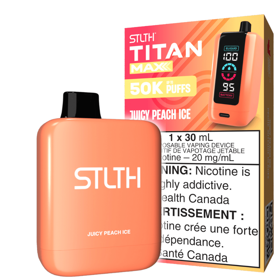 STLTH Titan Max 50k Disposable Vape-Juicy Peach Ice 50000 Puffs Steinbach Vape SuperStore and Bong Shop Manitoba Canada