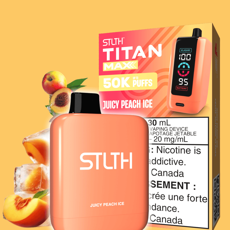 STLTH Titan Max 50k Disposable Vape-Juicy Peach Ice 50000 Puffs Steinbach Vape SuperStore and Bong Shop Manitoba Canada