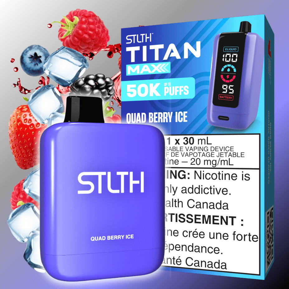 STLTH Titan Max 50k Disposable Vape-Quad Berry Ice 50000 Puffs Steinbach Vape SuperStore and Bong Shop Manitoba Canada