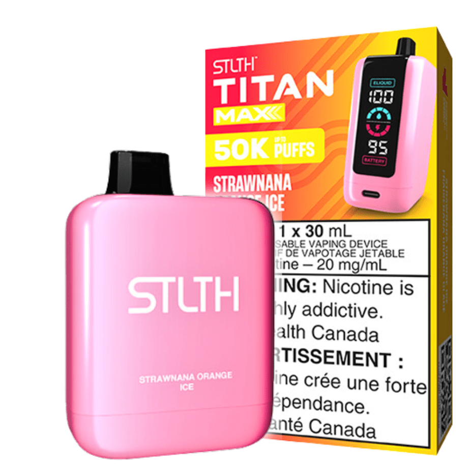 STLTH Titan Max 50k Disposable Vape-Strawnana Orange Ice 50000 Puffs Steinbach Vape SuperStore and Bong Shop Manitoba Canada