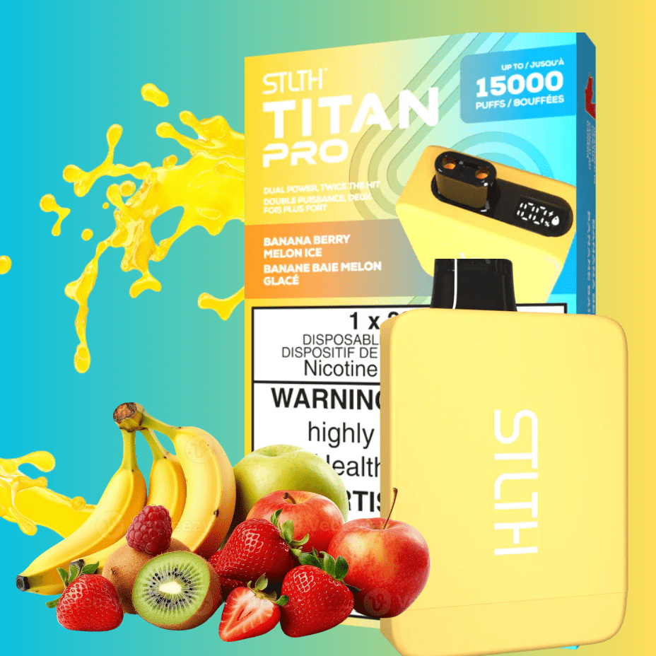 STLTH Titan Pro Disposable Vape-Banana Berry Melon Ice 20mL / 20mg Steinbach Vape SuperStore and Bong Shop Manitoba Canada