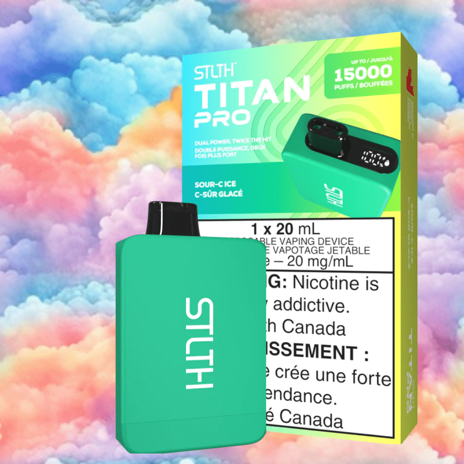 STLTH Titan Pro Disposable Vape-Sour-C Ice 20mL / 20mg Steinbach Vape SuperStore and Bong Shop Manitoba Canada