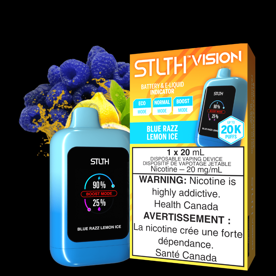 STLTH Vision 20K Disposable Vape - Blue Razz Lemon Ice 20000 Puffs Steinbach Vape SuperStore and Bong Shop Manitoba Canada