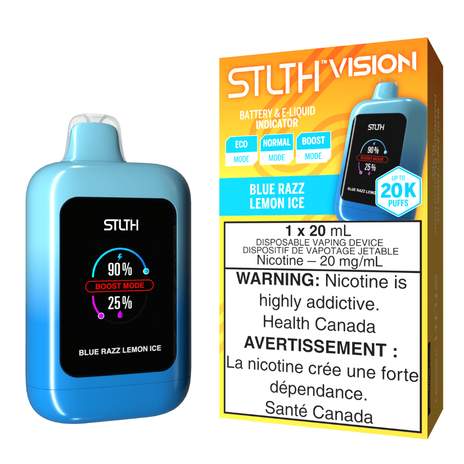 STLTH Vision 20K Disposable Vape - Blue Razz Lemon Ice 20000 Puffs Steinbach Vape SuperStore and Bong Shop Manitoba Canada