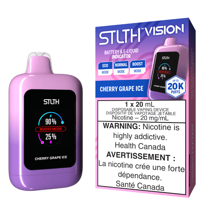 STLTH Vision 20K Disposable Vape - Cherry Grape Ice 20000 Puffs Steinbach Vape SuperStore and Bong Shop Manitoba Canada