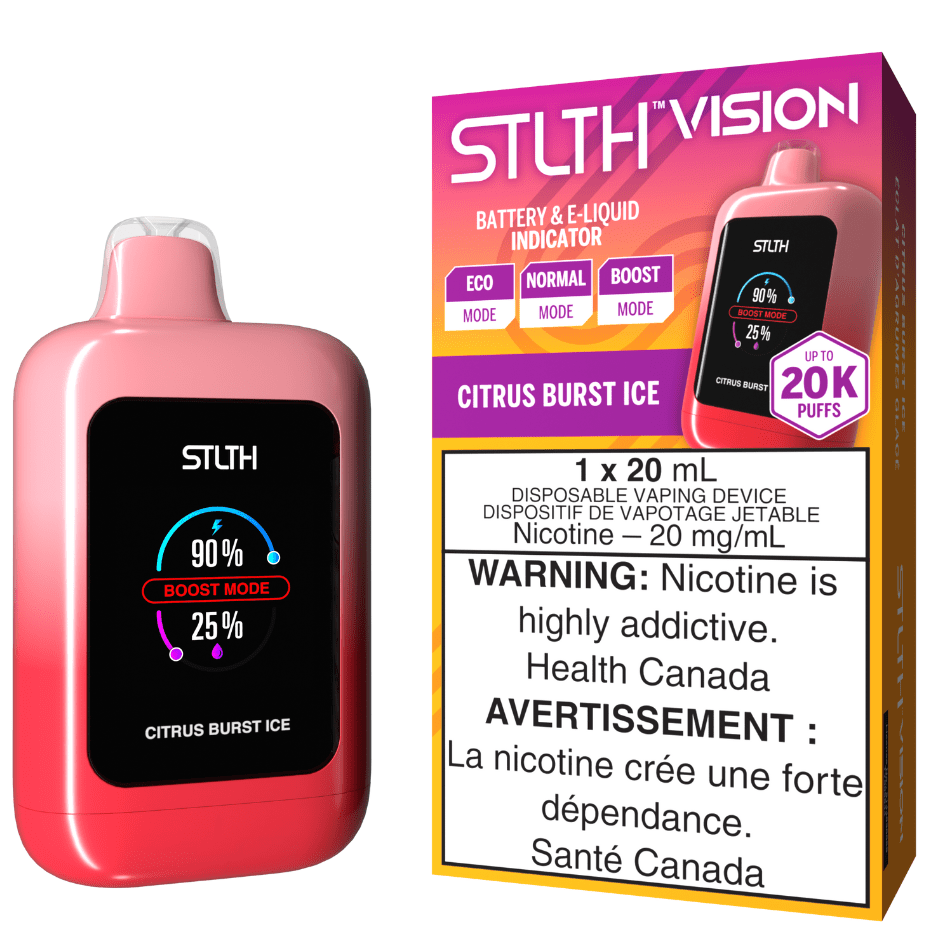 STLTH Vision 20K Disposable Vape - Citrus Burst Ice 20000 Puffs / 20mg Steinbach Vape SuperStore and Bong Shop Manitoba Canada