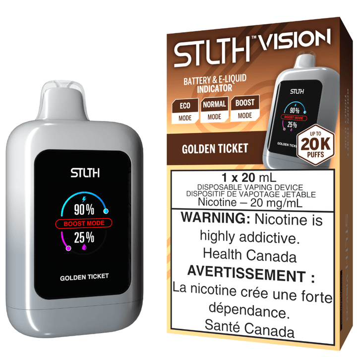 STLTH Vision 20K Disposable Vape - Golden Ticket 20000 Puffs / 20mg Steinbach Vape SuperStore and Bong Shop Manitoba Canada