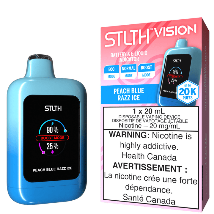 STLTH Vision 20K Disposable Vape - Peach Blue Razz Ice 20000 Puffs / 20mg Steinbach Vape SuperStore and Bong Shop Manitoba Canada