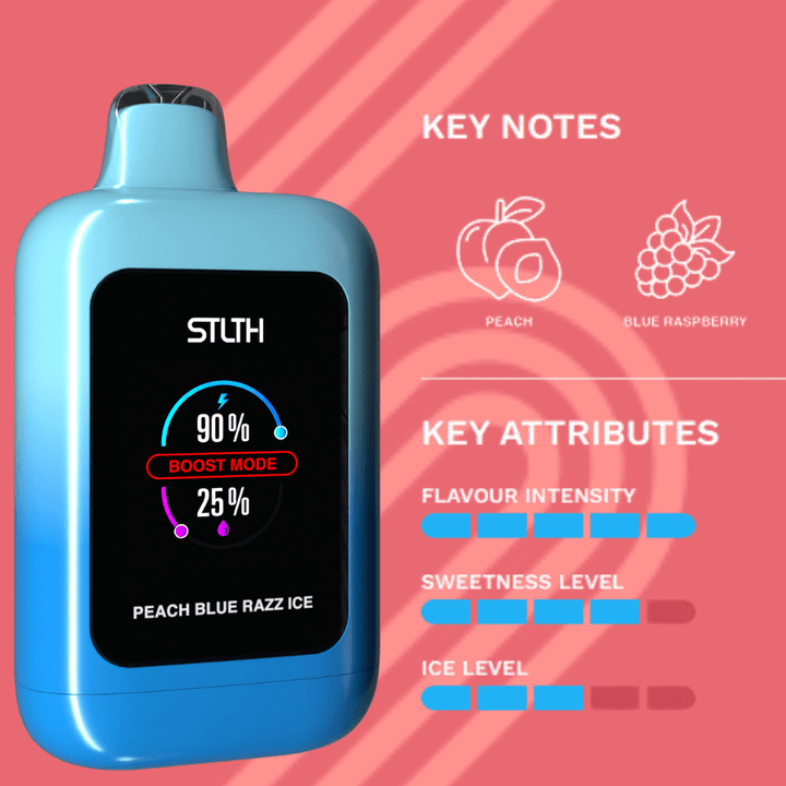 STLTH Vision 20K Disposable Vape - Peach Blue Razz Ice 20000 Puffs / 20mg Steinbach Vape SuperStore and Bong Shop Manitoba Canada