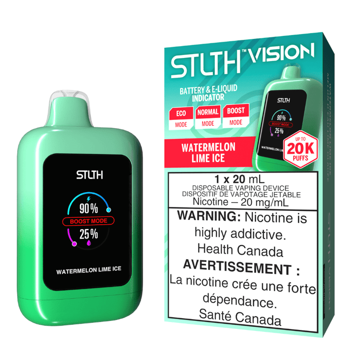 STLTH Vision 20K Disposable Vape - Watermelon Lime Ice 20000 Puffs Steinbach Vape SuperStore and Bong Shop Manitoba Canada