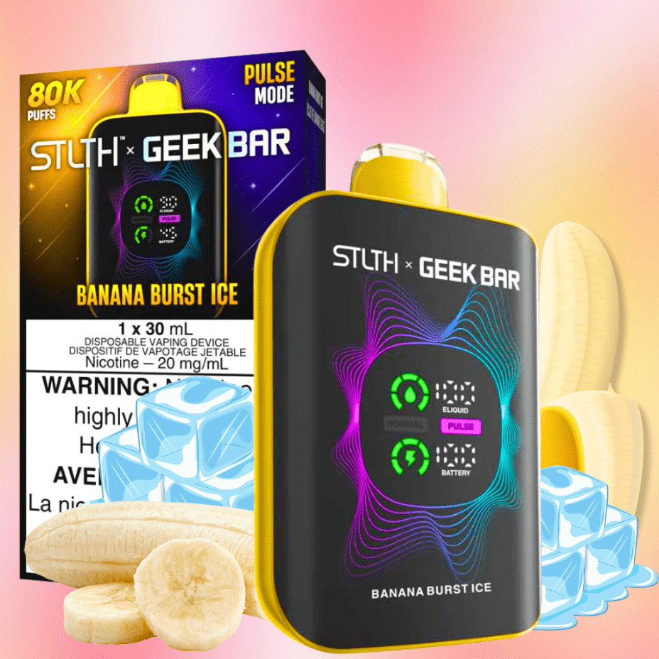 STLTH x Geek Bar 80K Disposable Vape-Banana Burst Ice Steinbach Vape SuperStore and Bong Shop Manitoba Canada