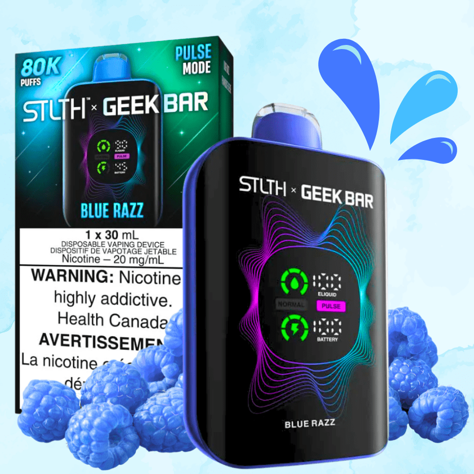 STLTH x Geek Bar 80K Disposable Vape-Blue Razz Steinbach Vape SuperStore and Bong Shop Manitoba Canada