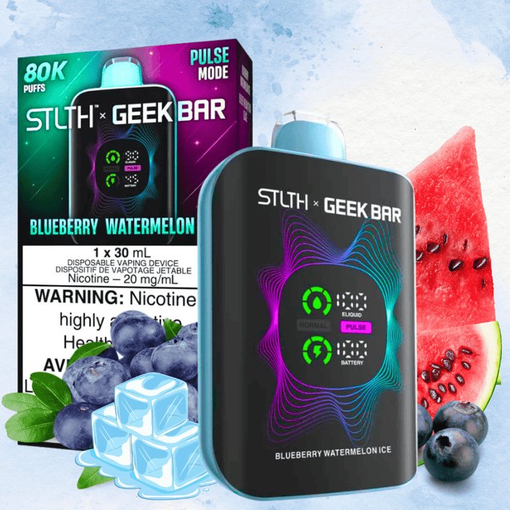 STLTH x Geek Bar 80K Disposable Vape - Blueberry Watermelon Ice 20mg/mL / 80K Steinbach Vape SuperStore and Bong Shop Manitoba Canada