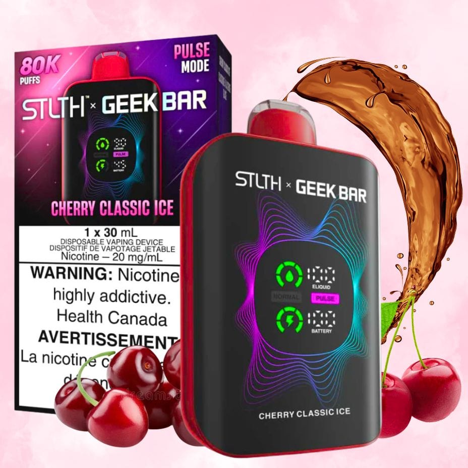 STLTH x Geek Bar 80K Disposable Vape - Cherry Classic Ice Steinbach Vape SuperStore and Bong Shop Manitoba Canada
