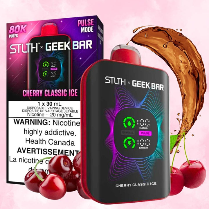STLTH x Geek Bar 80K Disposable Vape - Cherry Classic Ice Steinbach Vape SuperStore and Bong Shop Manitoba Canada