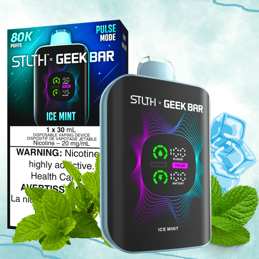 STLTH x Geek Bar 80K Disposable Vape - Ice Mint Steinbach Vape SuperStore and Bong Shop Manitoba Canada