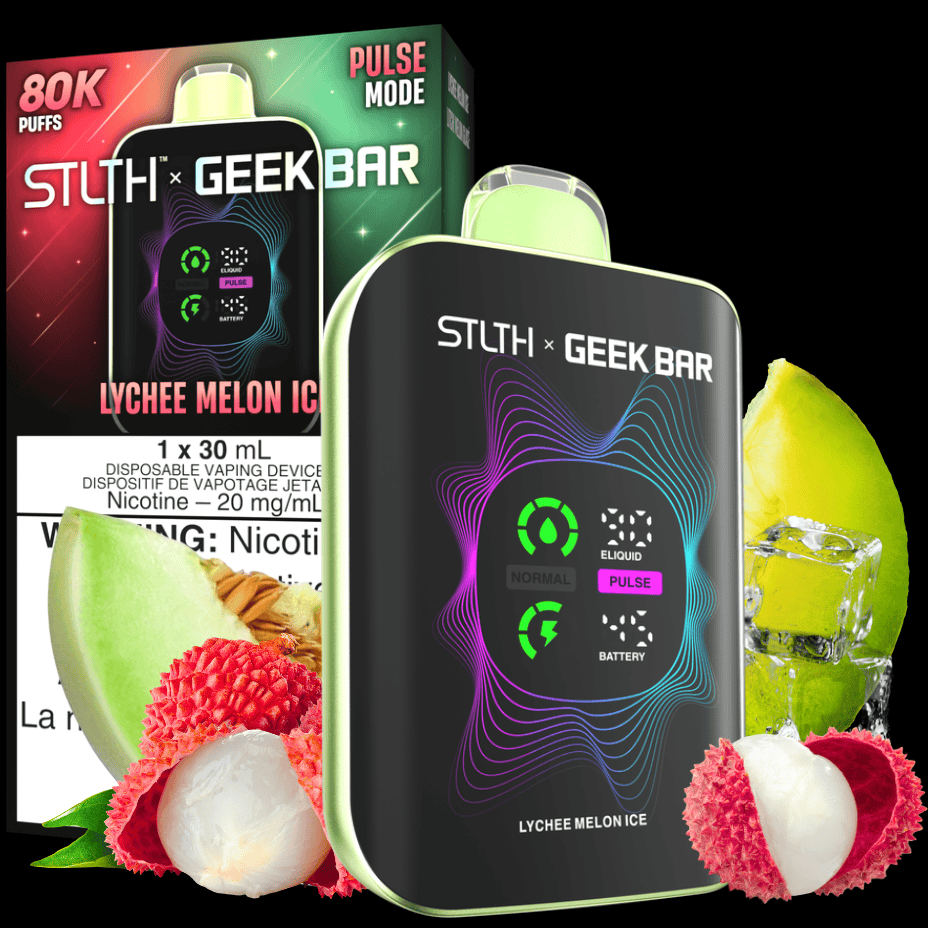 STLTH x Geek Bar 80K Disposable Vape - Lychee Melon Ice 80k / 20mg Steinbach Vape SuperStore and Bong Shop Manitoba Canada
