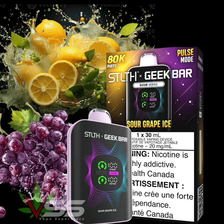 STLTH x Geek Bar 80K Disposable Vape - Sour Grape Ice Steinbach Vape SuperStore and Bong Shop Manitoba Canada