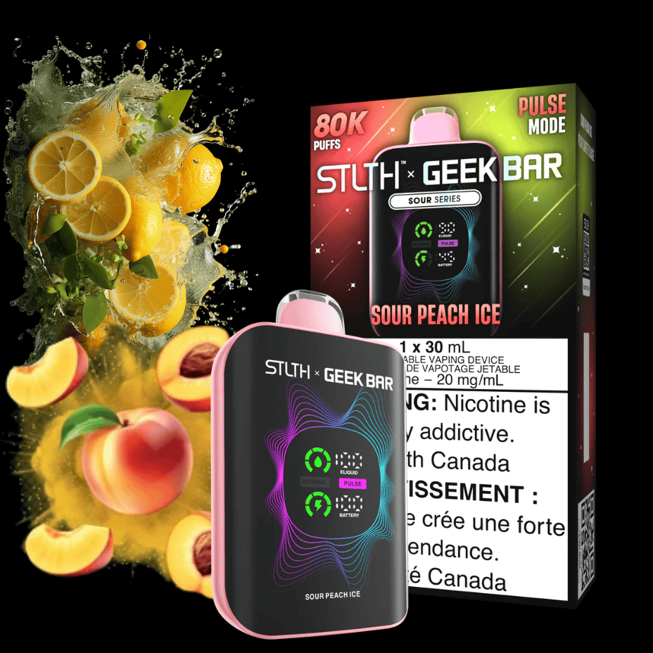STLTH x Geek Bar 80K Disposable Vape - Sour Peach Ice Steinbach Vape SuperStore and Bong Shop Manitoba Canada