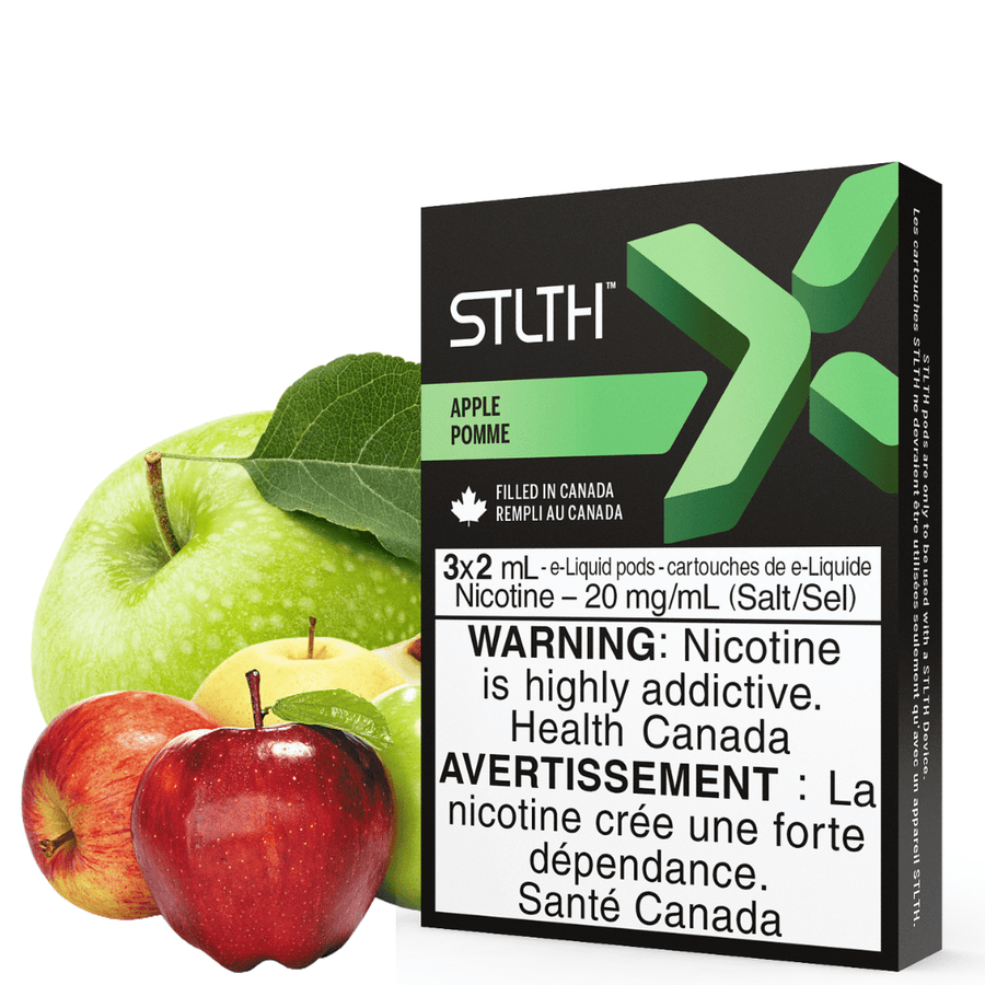 STLTH X Pods-Apple 3/pkg / 20mg Steinbach Vape SuperStore and Bong Shop Manitoba Canada